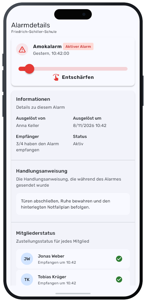 NOKO Alarm entschärfen